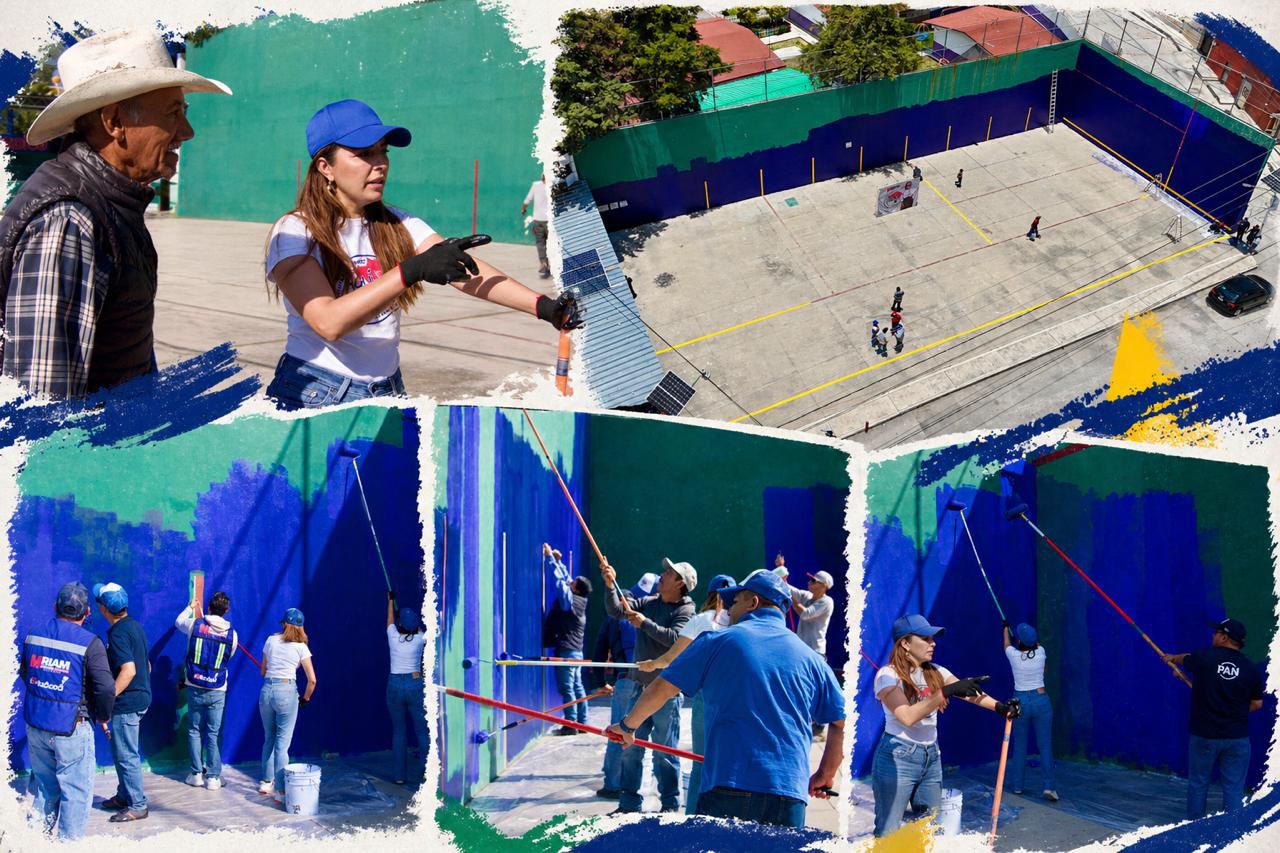 Rescata diputada Miriam Martínez cancha de frontón en Xahuaxolco, Calpulalpan